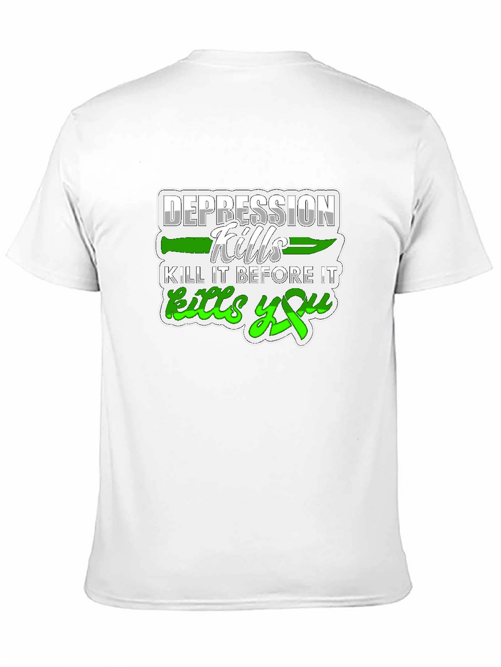 Depression Kills Graphic Tee - Black Cotton T-Shirt