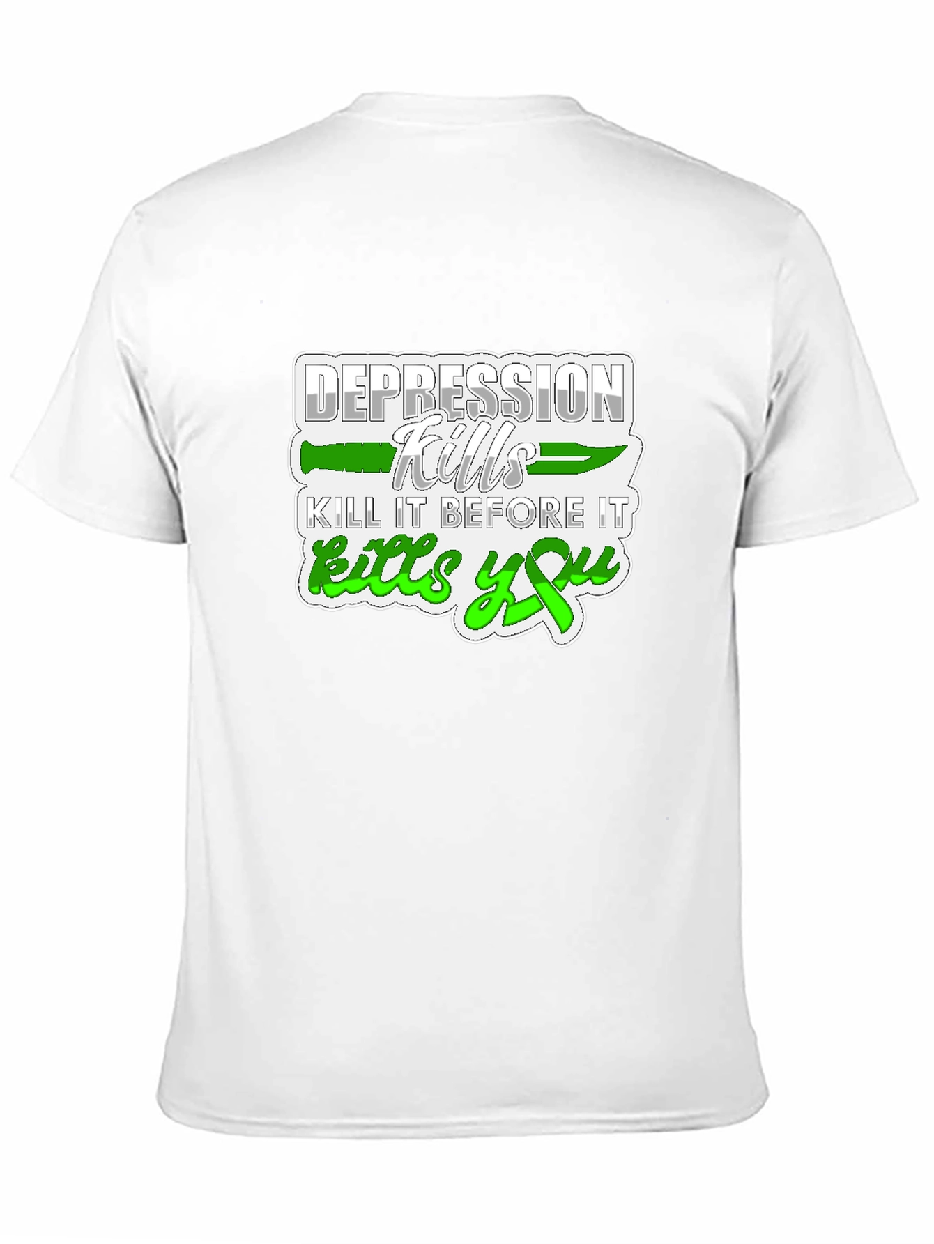 Depression Kills Graphic Tee - Black Cotton T-Shirt