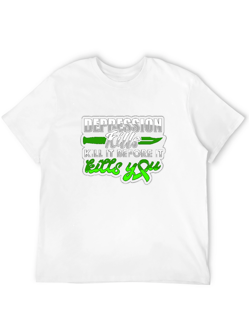 Depression Kills Graphic Tee - Black Cotton T-Shirt