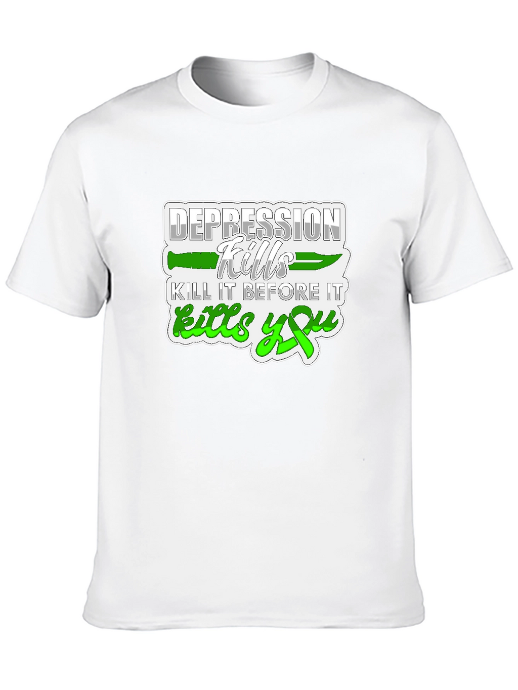 Depression Kills Graphic Tee - Black Cotton T-Shirt