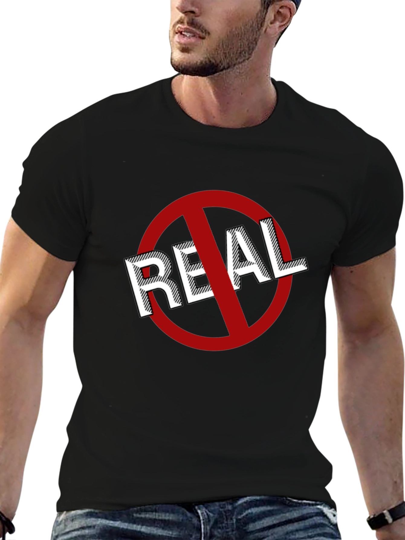 Anti-Real T-Shirt: Bold Graphic Tee for Statement Style