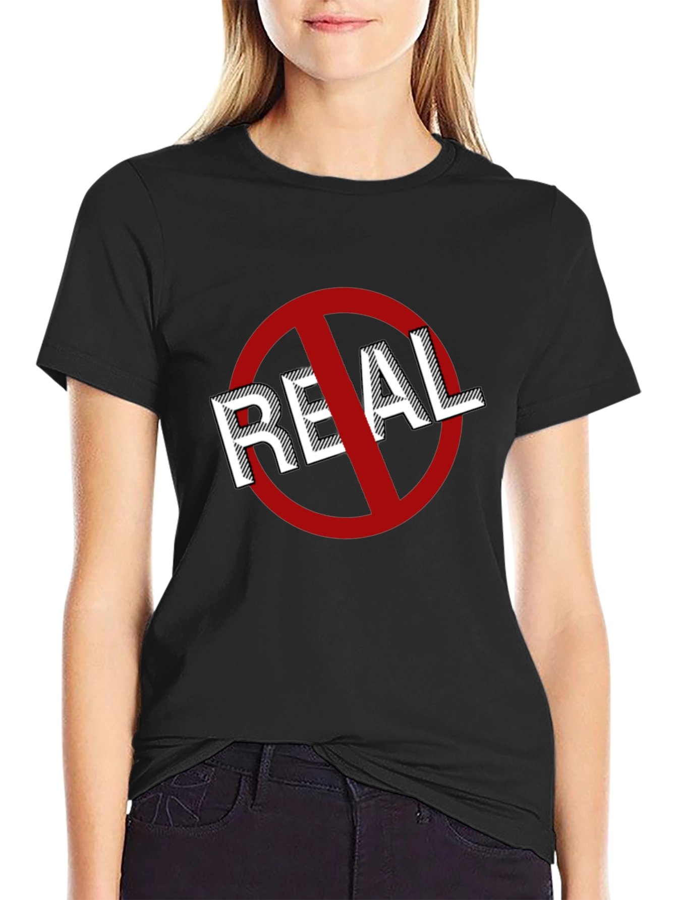 Anti-Real T-Shirt: Bold Graphic Tee for Statement Style