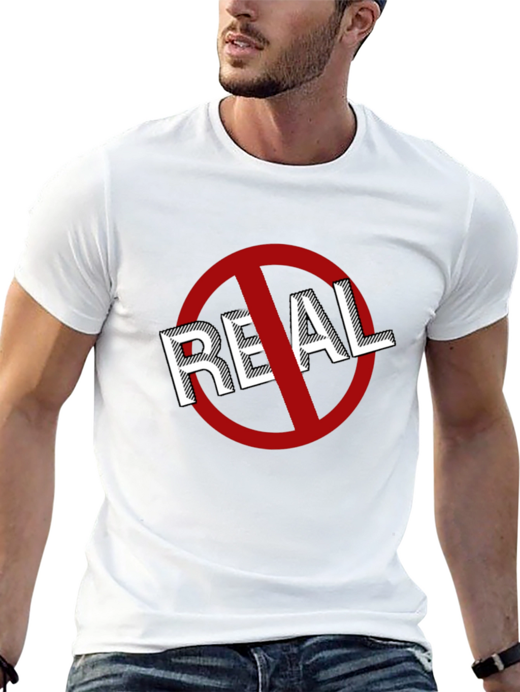 Anti-Real T-Shirt: Bold Graphic Tee for Statement Style