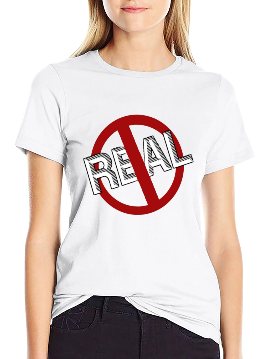 Anti-Real T-Shirt: Bold Graphic Tee for Statement Style