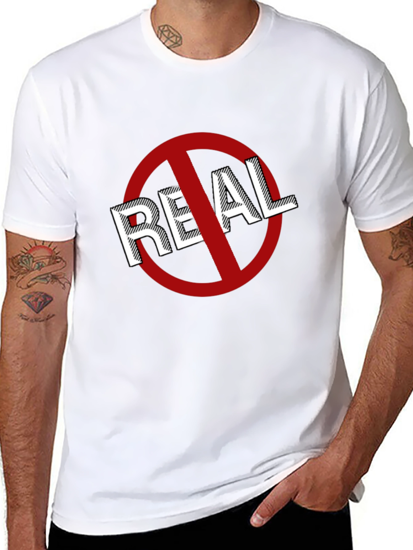 Anti-Real T-Shirt: Bold Graphic Tee for Statement Style