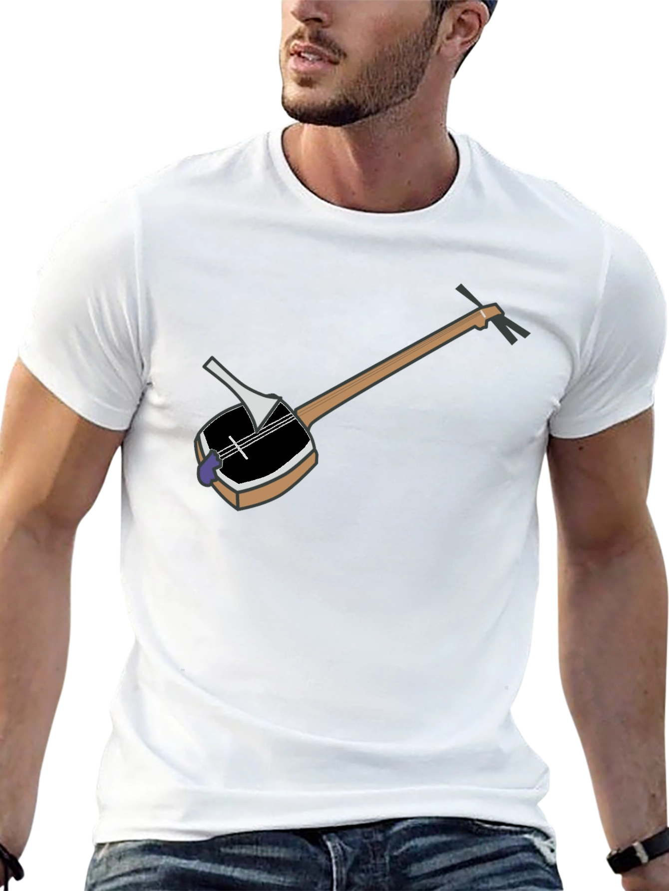 Shamisen T-Shirt - Japanese Instrument Tee