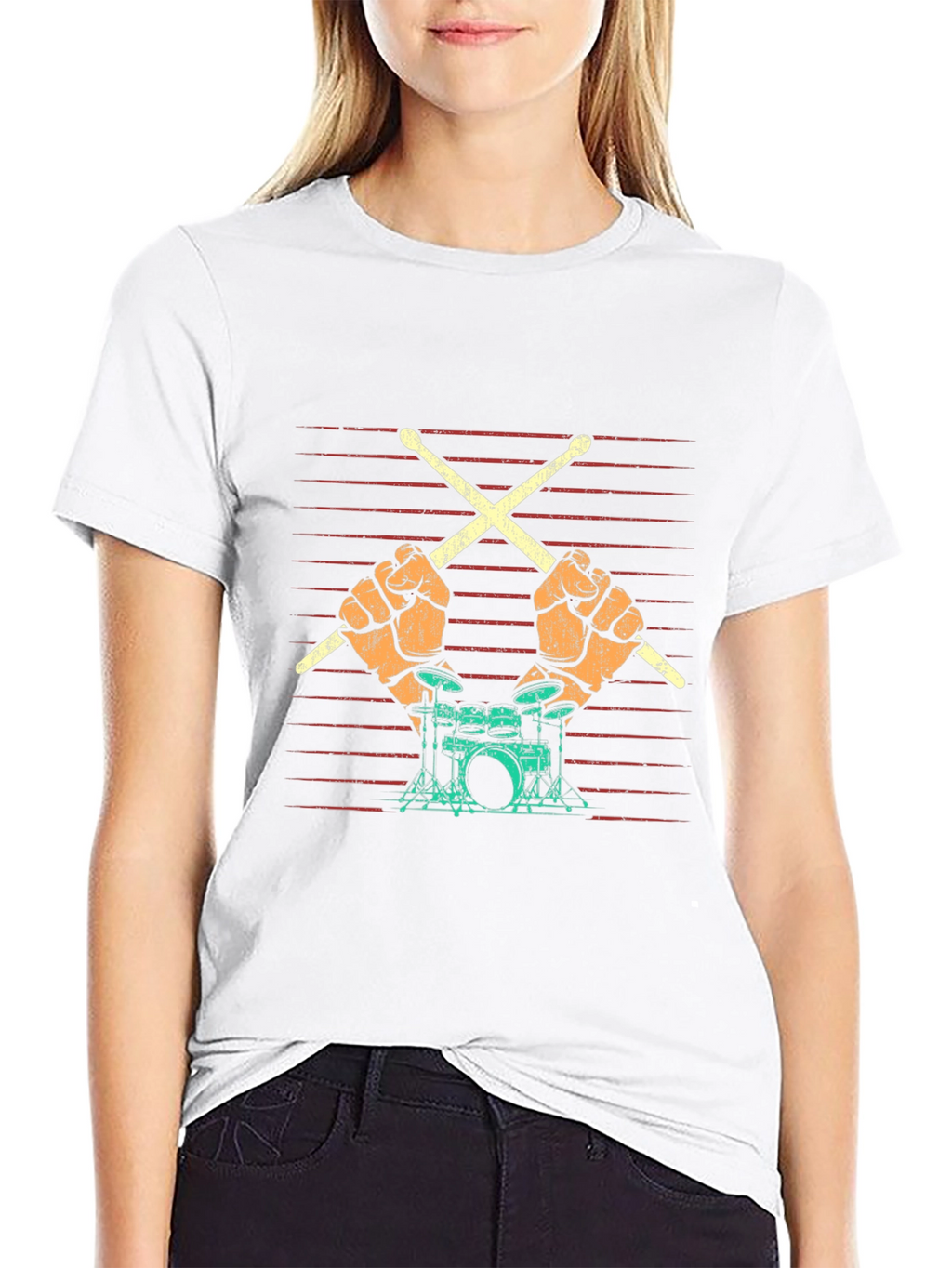 Drummer T-Shirt: Rock and Roll Band Tee