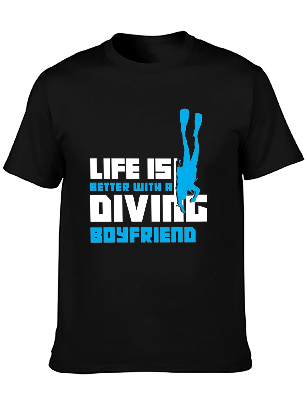 Diving Boyfriend Black T-Shirt - Scuba Diver Love