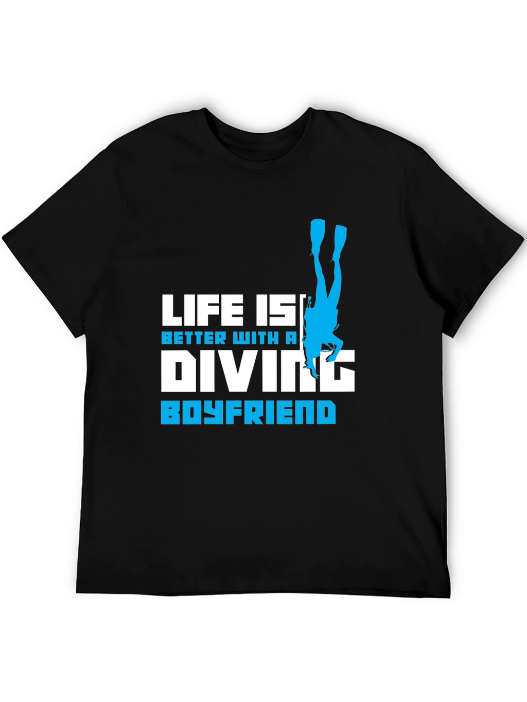 Diving Boyfriend Black T-Shirt - Scuba Diver Love