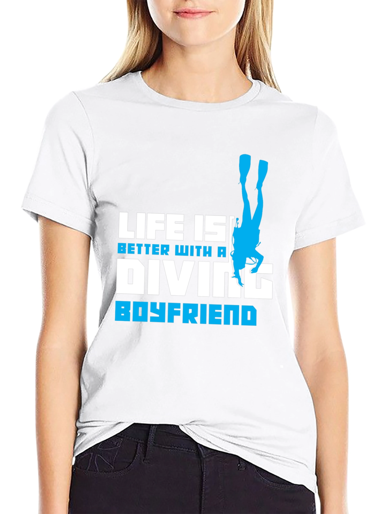 Diving Boyfriend Black T-Shirt - Scuba Diver Love