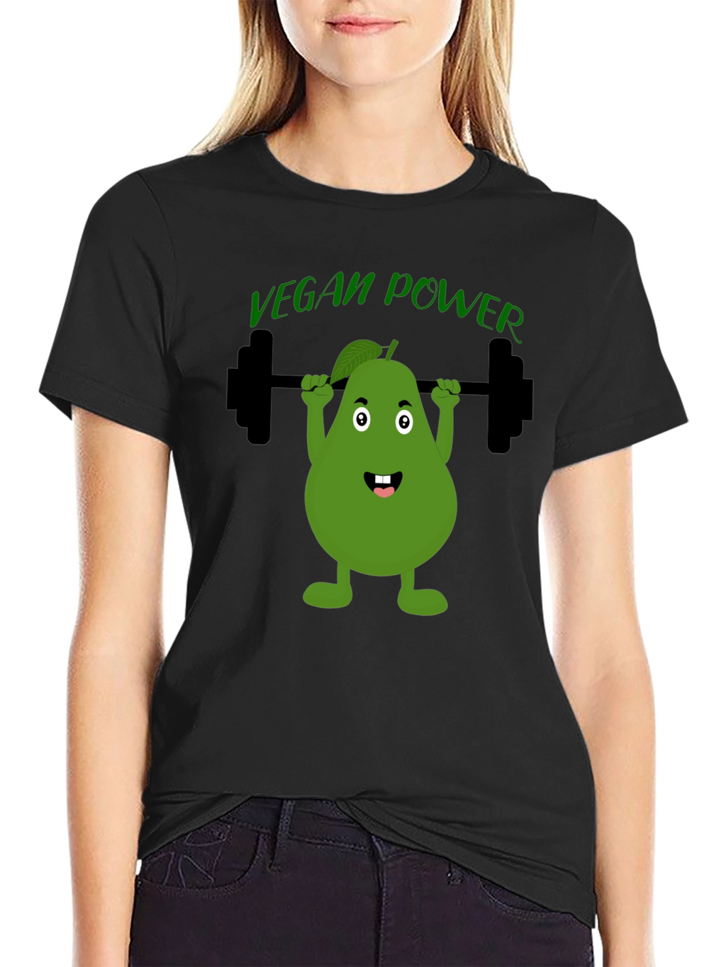 Vegan Power T-Shirt Avocado Gym Tee