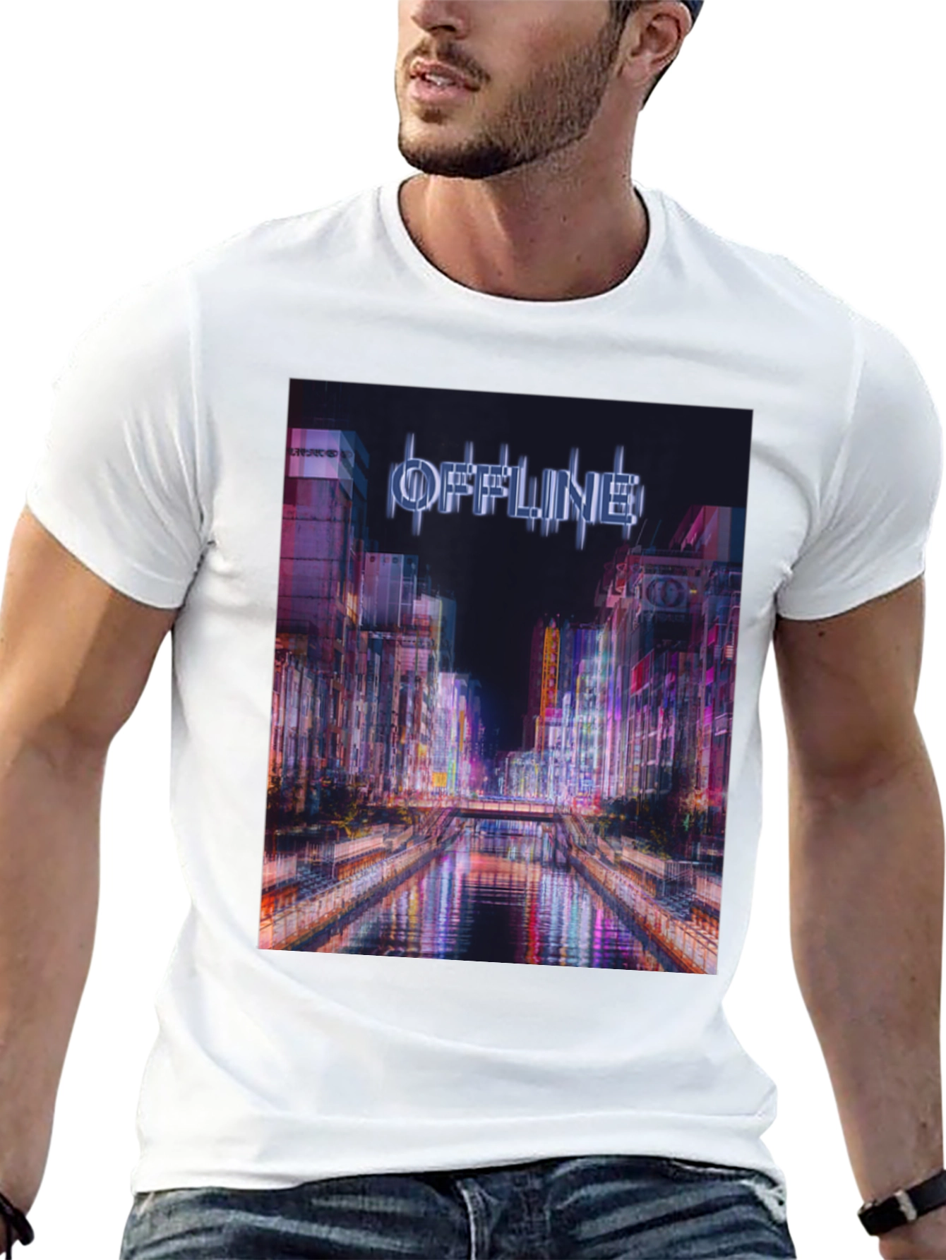 Offline Cityscape Graphic T-Shirt