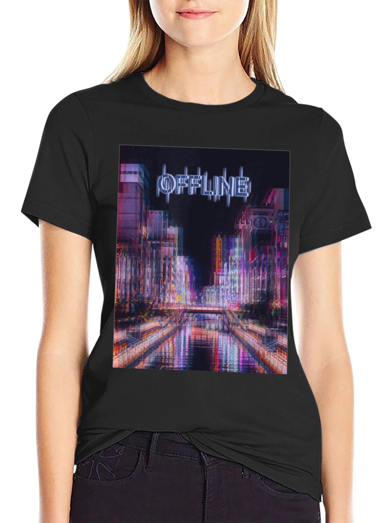 Offline Cityscape Graphic T-Shirt