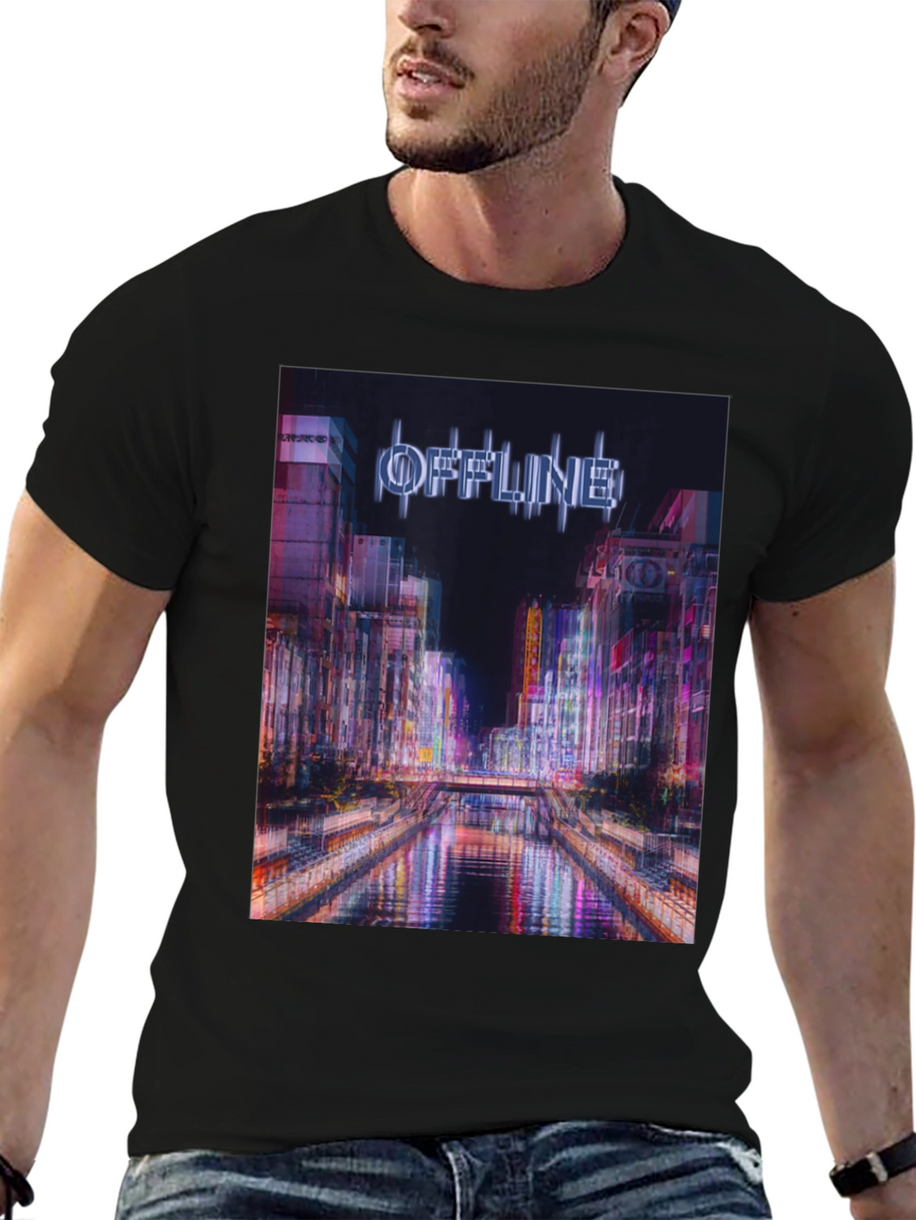 Offline Cityscape Graphic T-Shirt