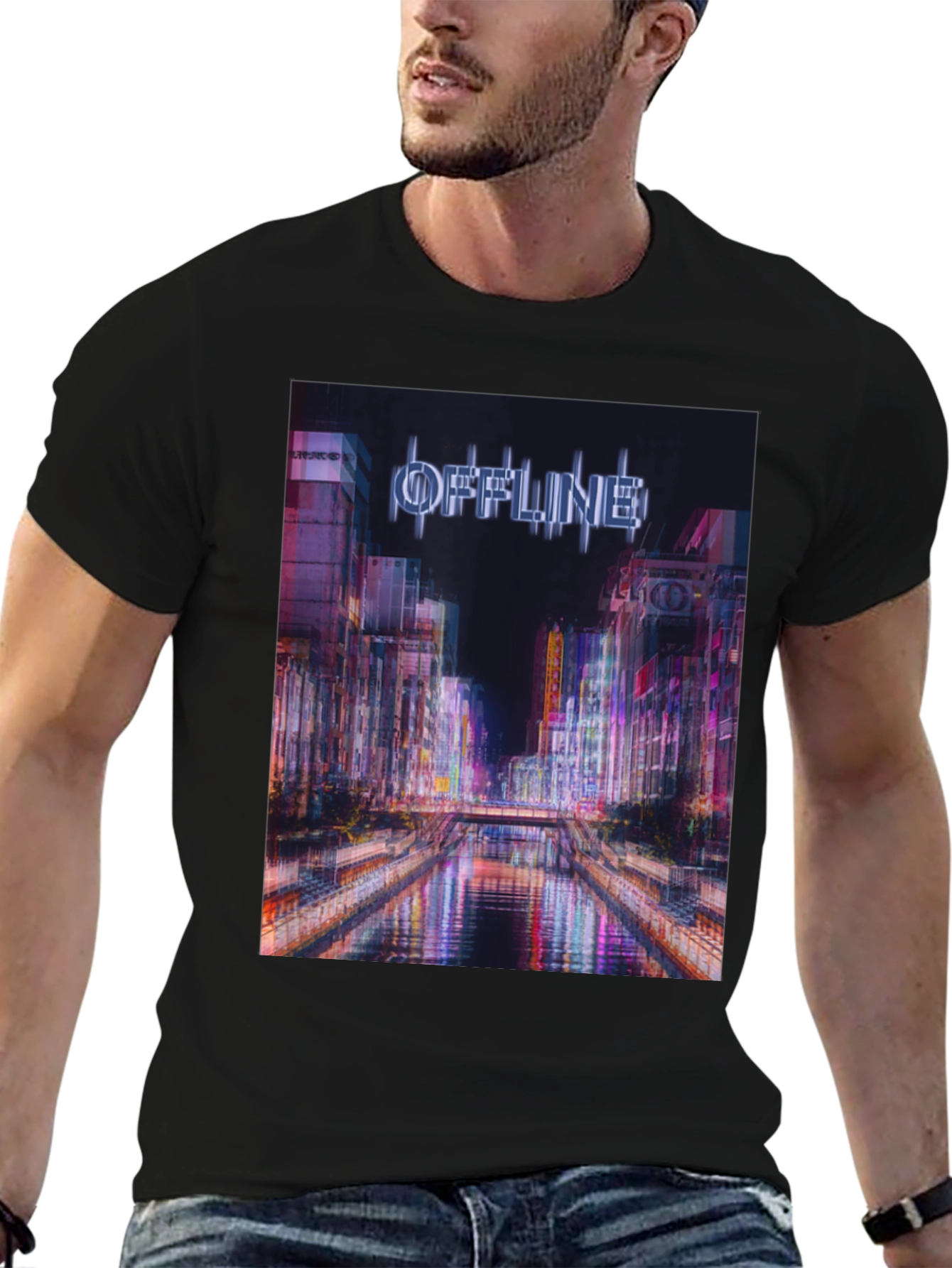 Offline Cityscape Graphic T-Shirt