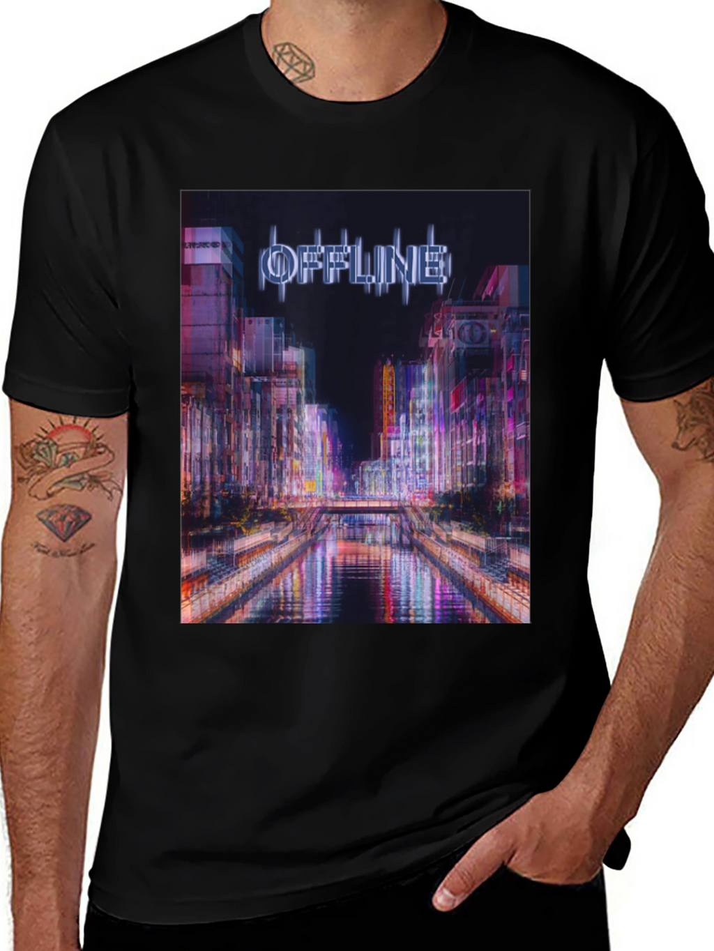 Offline Cityscape Graphic T-Shirt