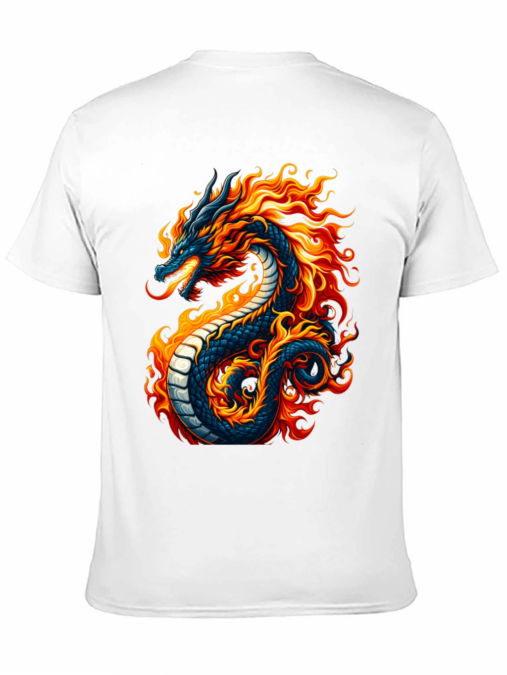 Fiery Dragon Graphic Black T-Shirt