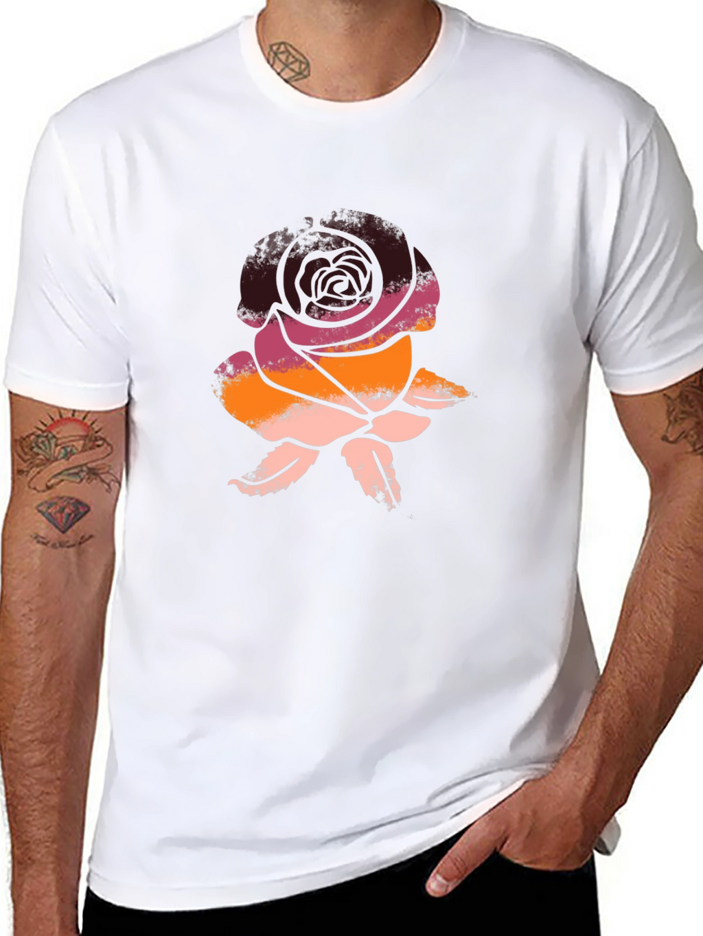 Rose Graphic Tee - Soft Cotton Blend