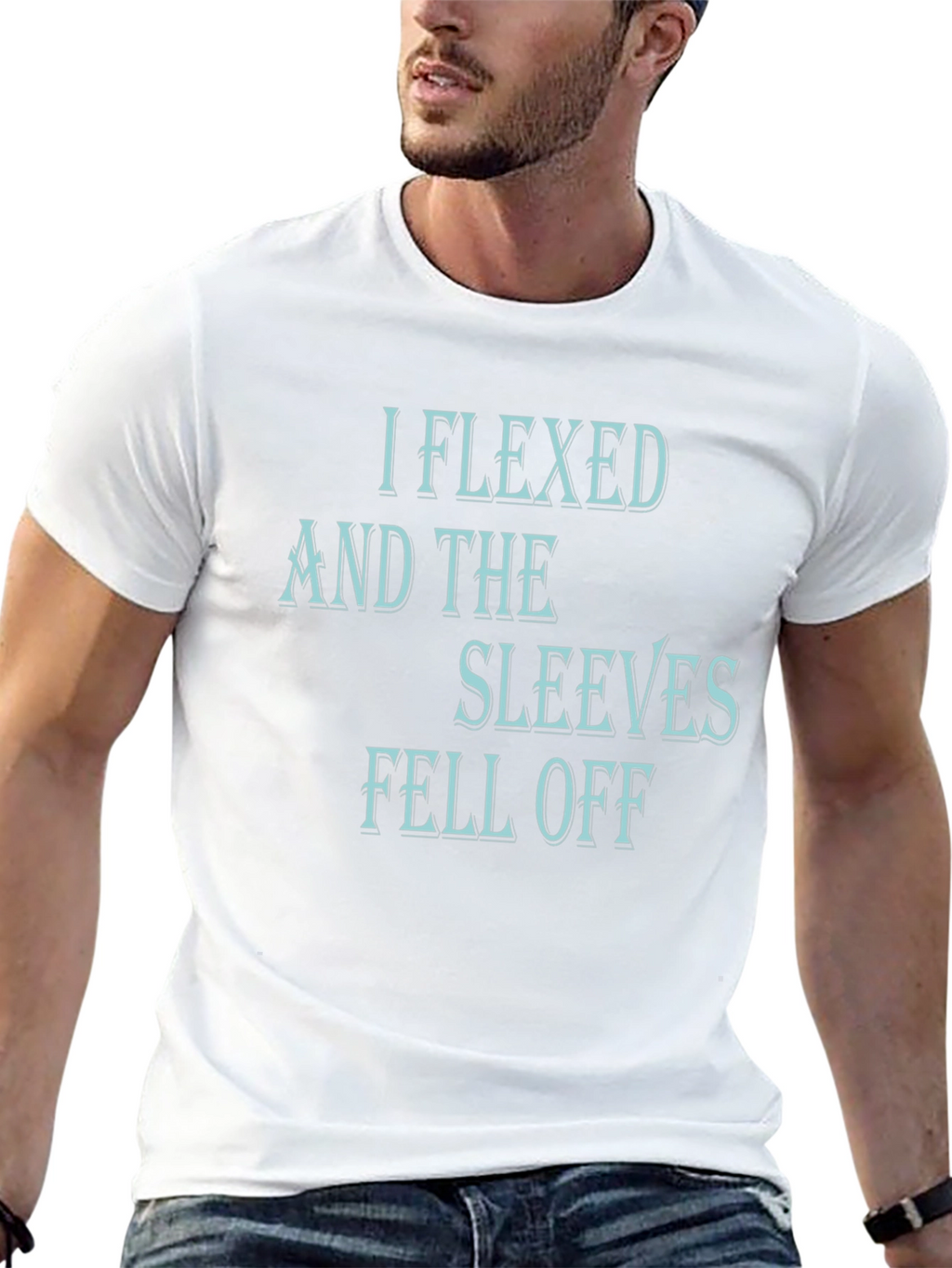 I Flexed and The Sleeves Fell Off Black T-Shirt