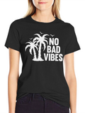 No Bad Vibes Palm Tree Graphic Tee