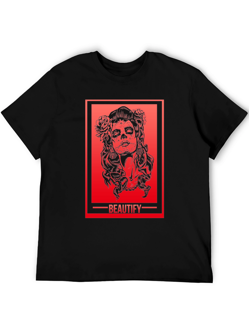 Beautify Sugar Skull Woman Graphic Tee