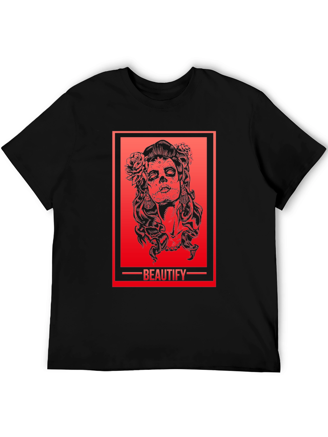 Beautify Sugar Skull Woman Graphic Tee