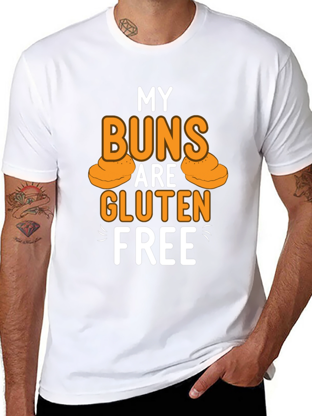 My Buns Are Gluten Free Black T-Shirt