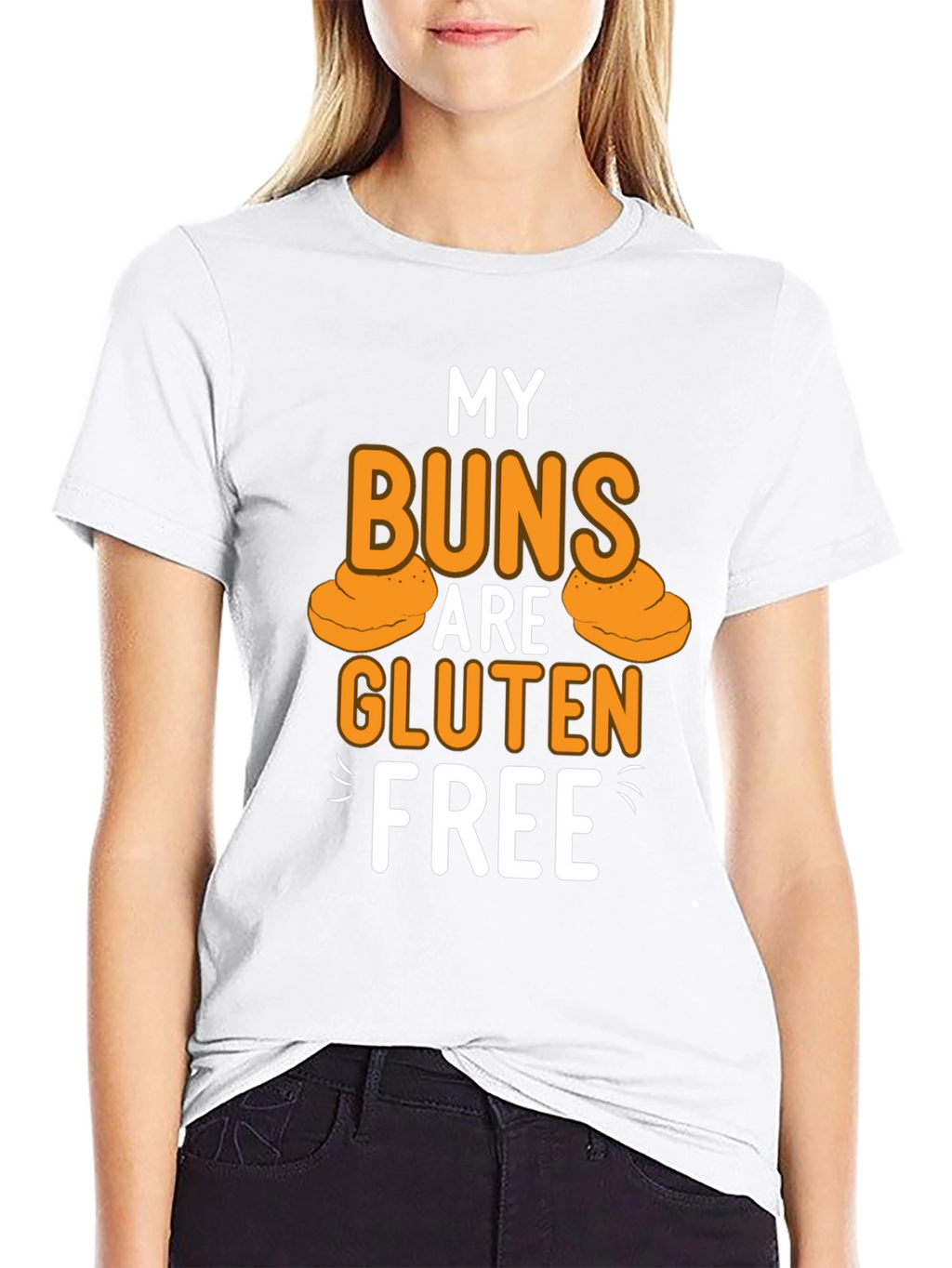My Buns Are Gluten Free Black T-Shirt