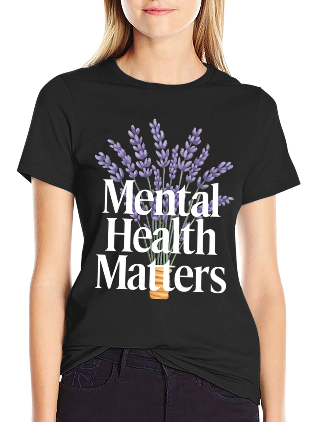 Mental Health Matters Lavender Graphic T-Shirt