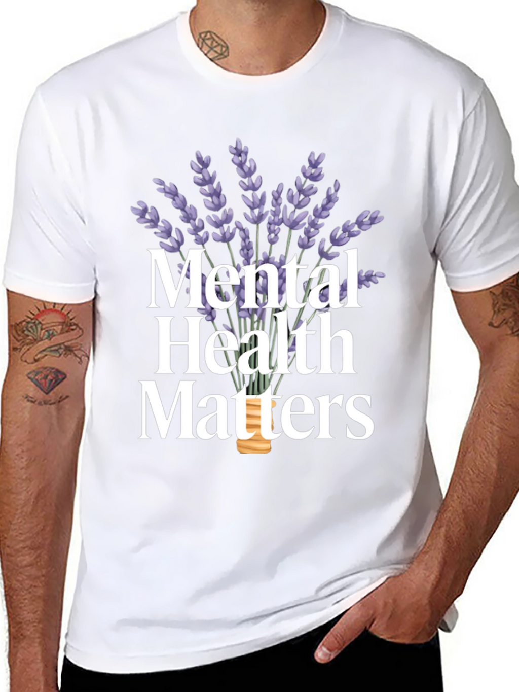 Mental Health Matters Lavender Graphic T-Shirt