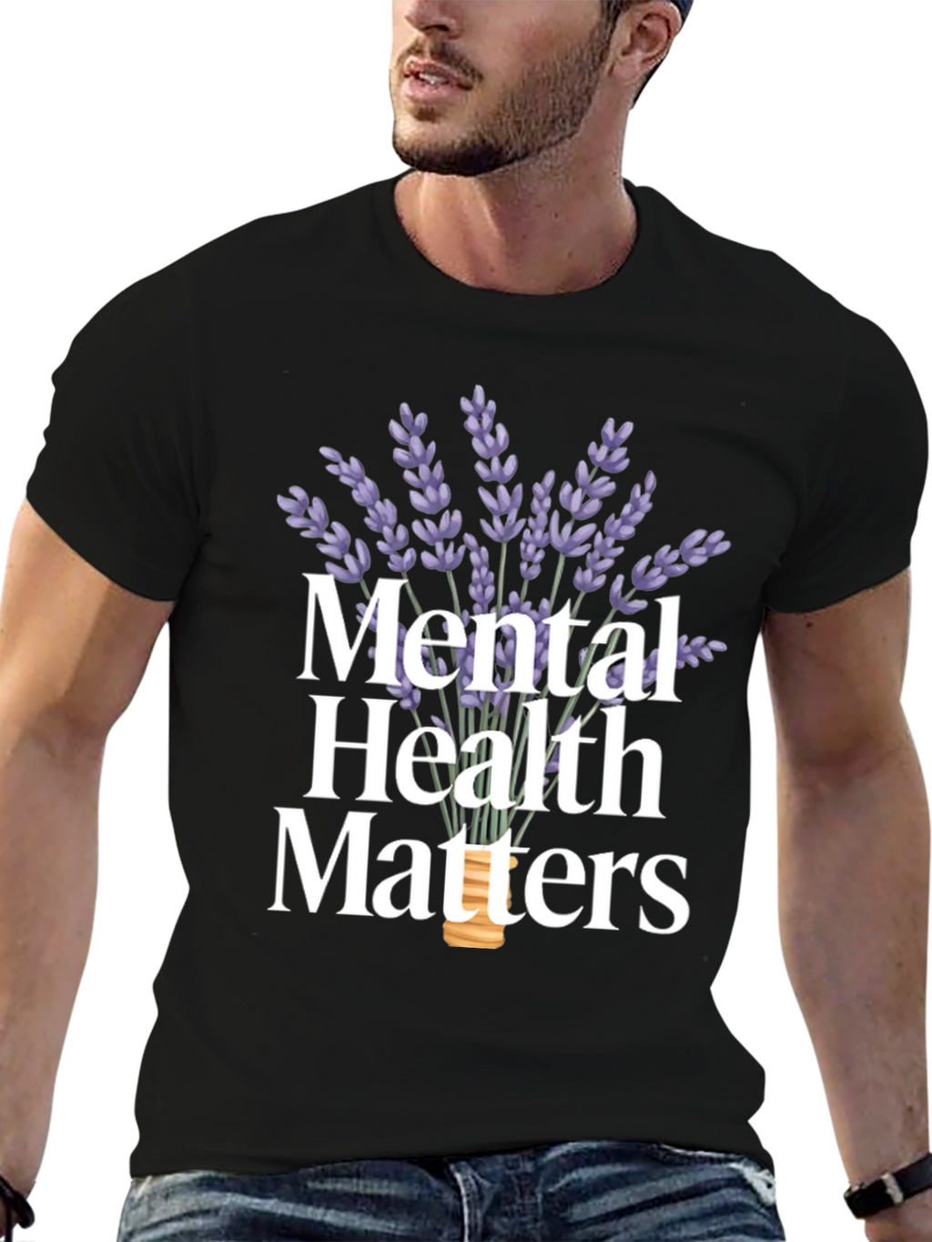 Mental Health Matters Lavender Graphic T-Shirt
