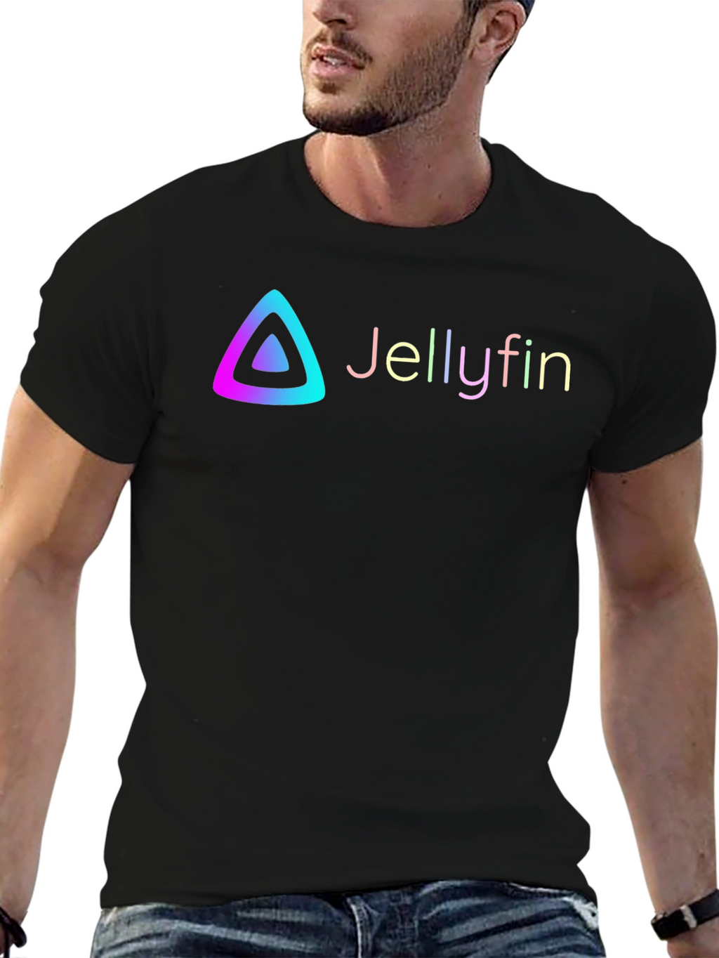 Jellyfin Logo Graphic Black T-Shirt