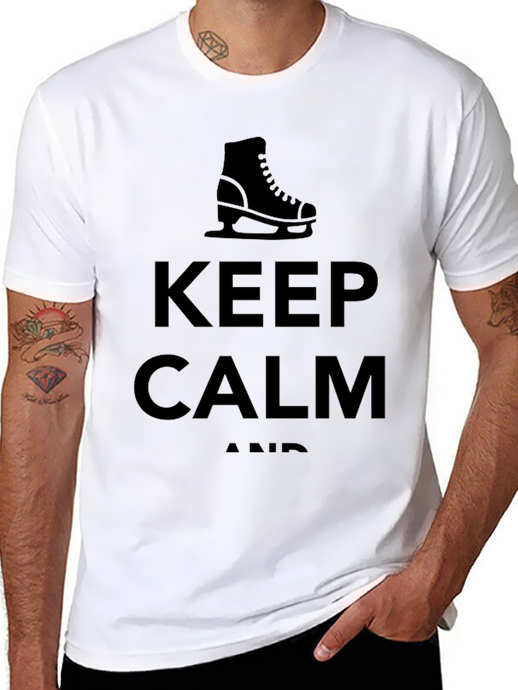 Keep Calm Ice Skate Tee - Black