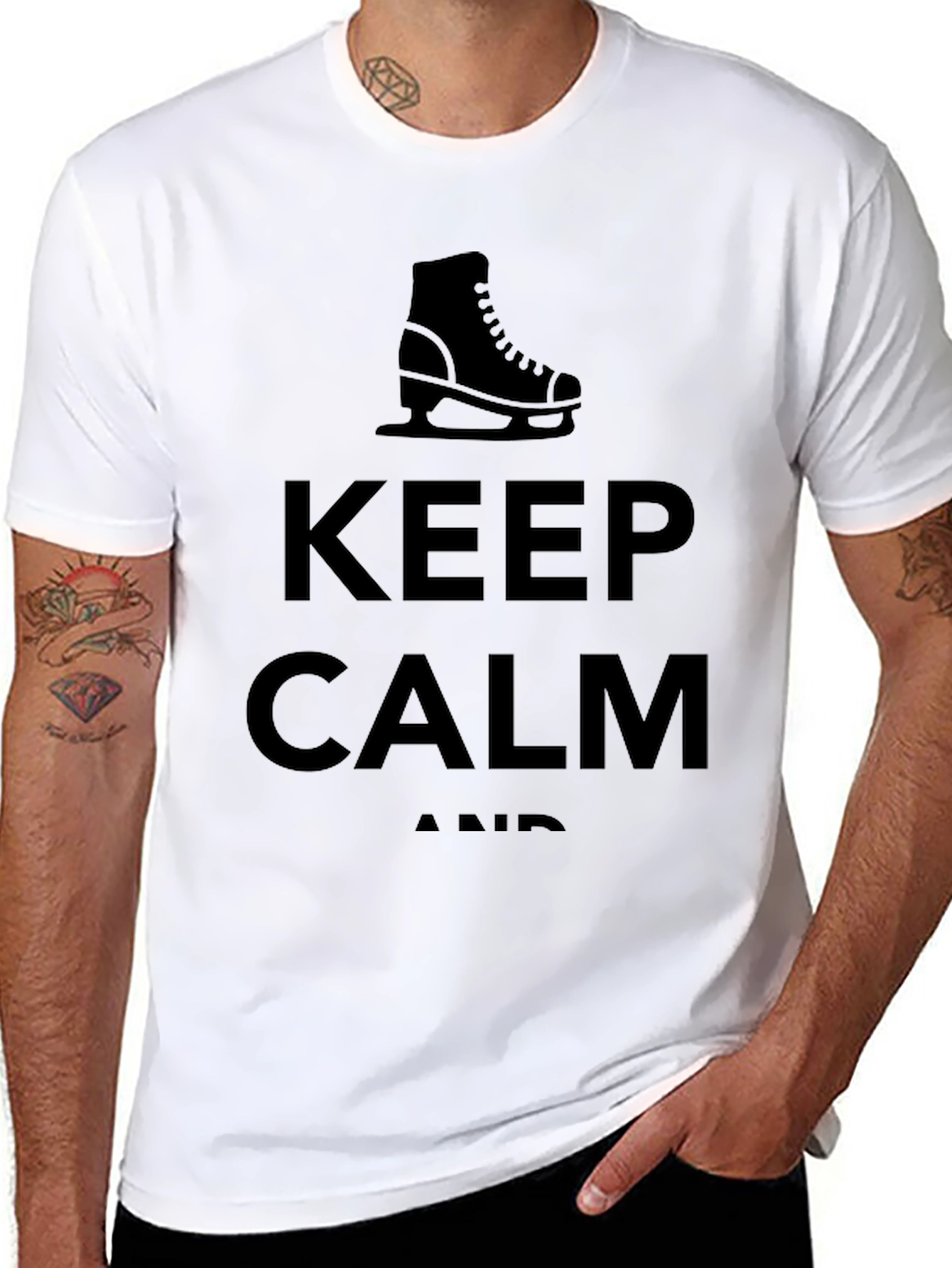 Keep Calm Ice Skate Tee - Black
