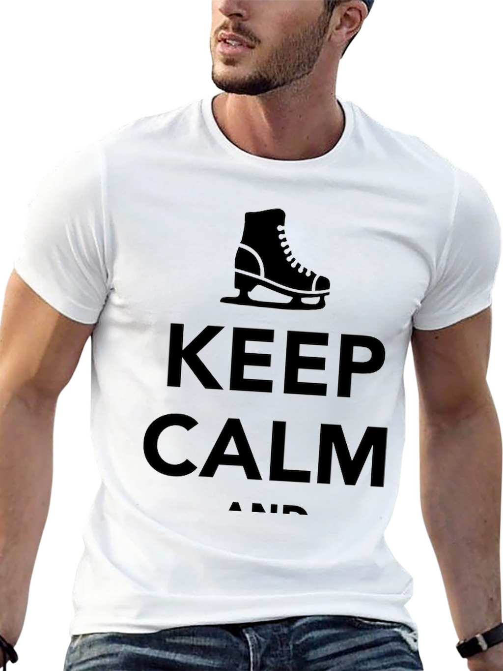 Keep Calm Ice Skate Tee - Black