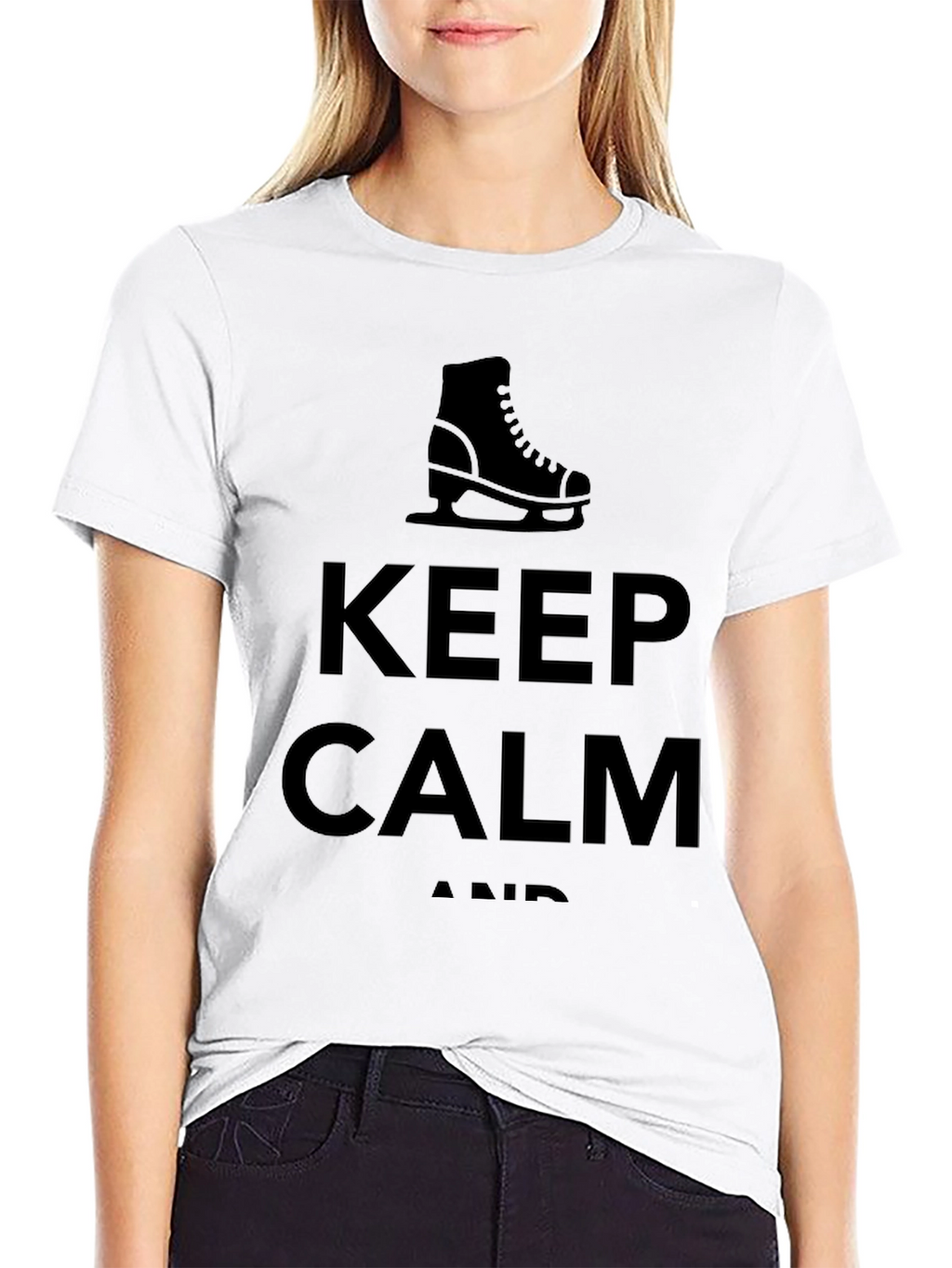 Keep Calm Ice Skate Tee - Black