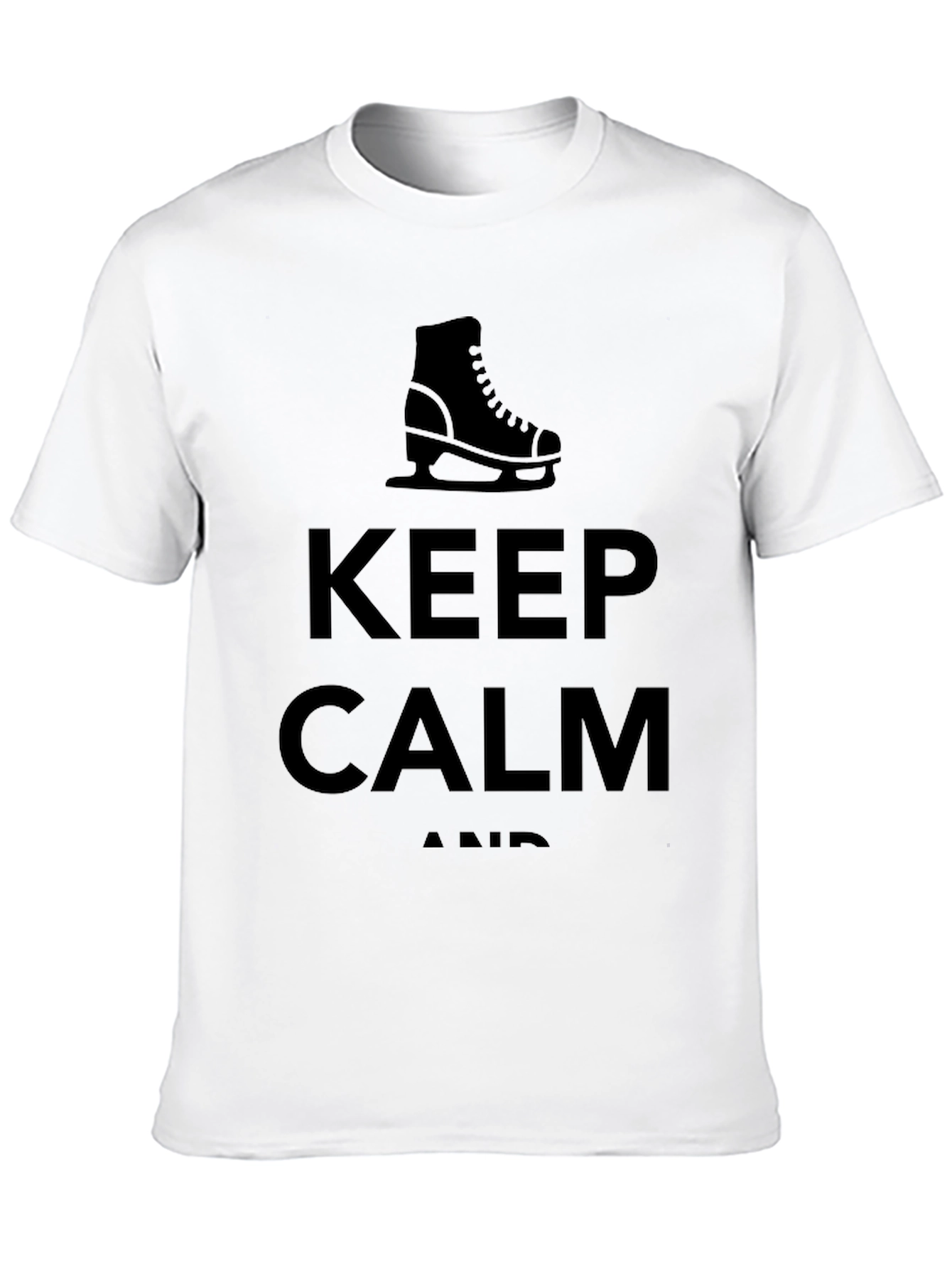 Keep Calm Ice Skate Tee - Black