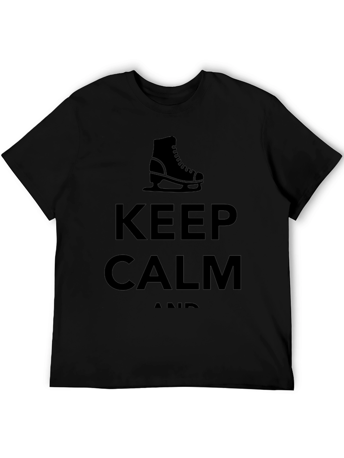 Keep Calm Ice Skate Tee - Black