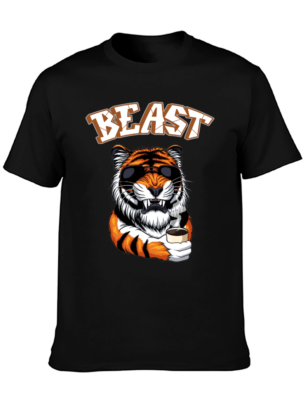 Beast Mode Tiger Graphic Tee - Cool Animal Design