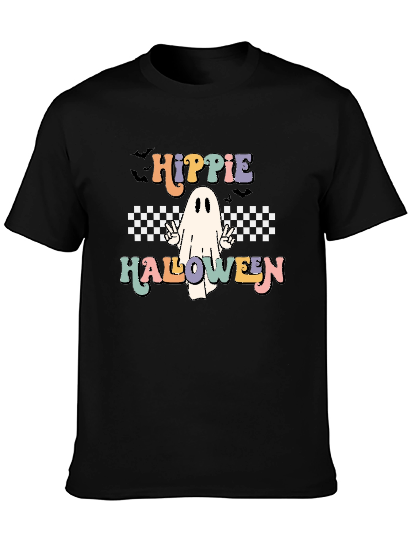 Hippie Halloween Ghost Graphic Tee
