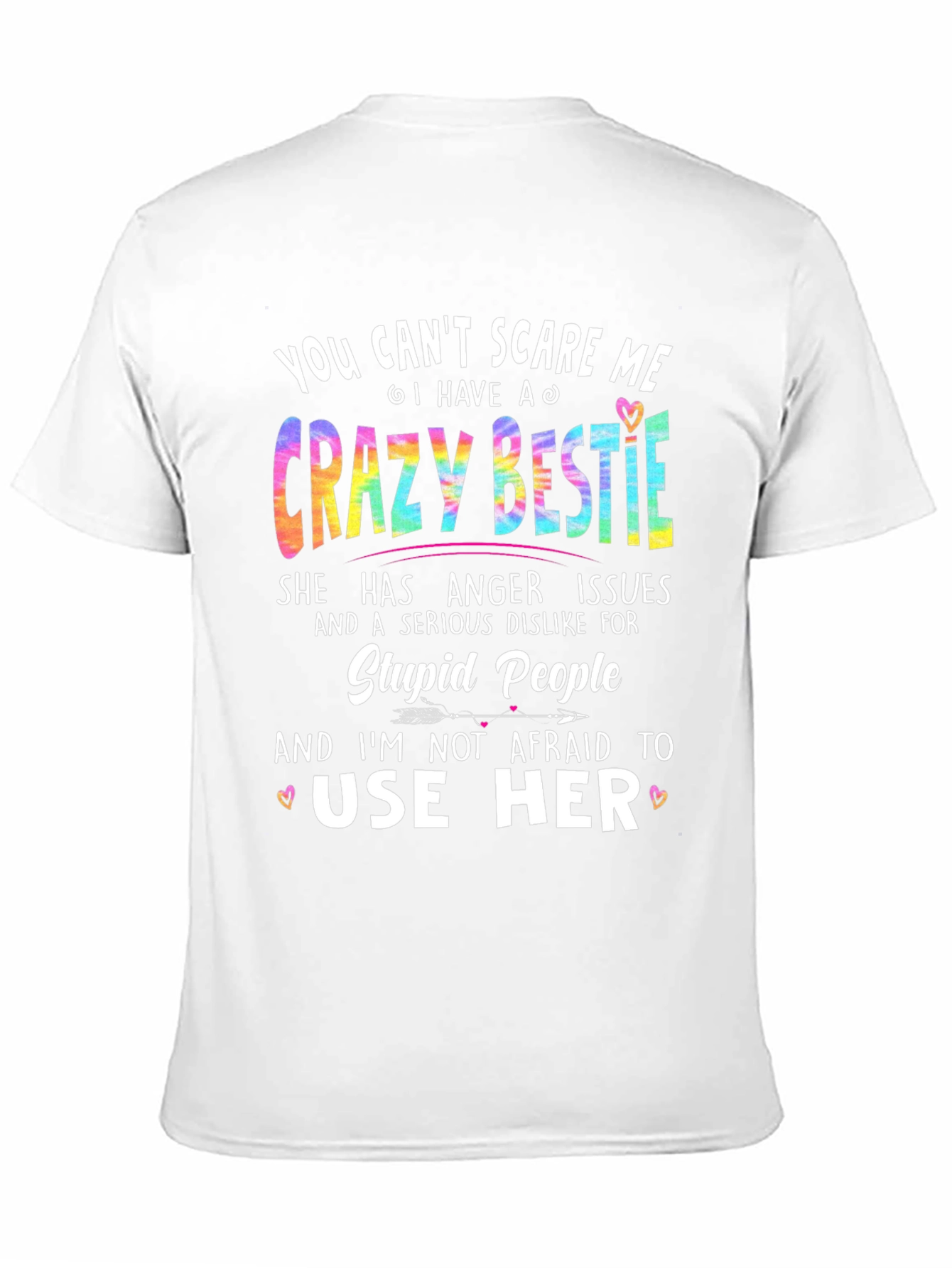 Crazy Bestie Graphic Tee - Novelty T-Shirt