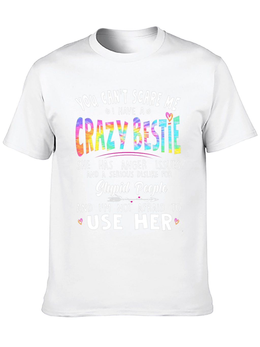 Crazy Bestie Graphic Tee - Novelty T-Shirt