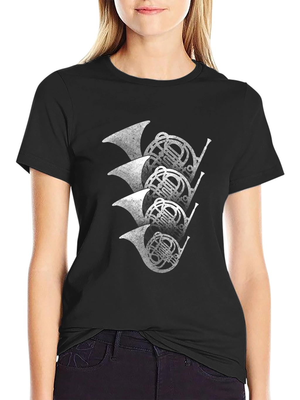 French Horn T-Shirt - Music Lover Tee