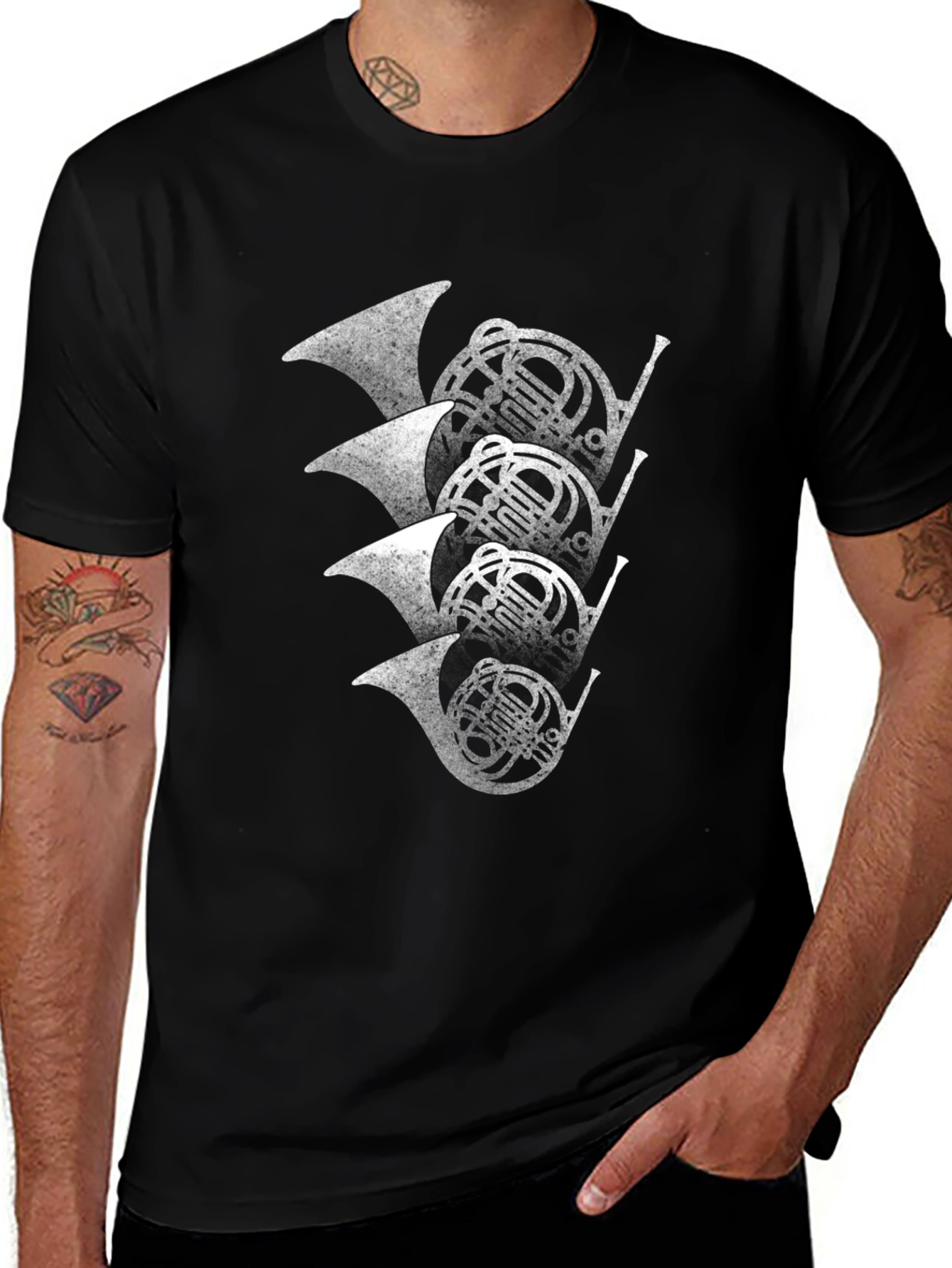 French Horn T-Shirt - Music Lover Tee