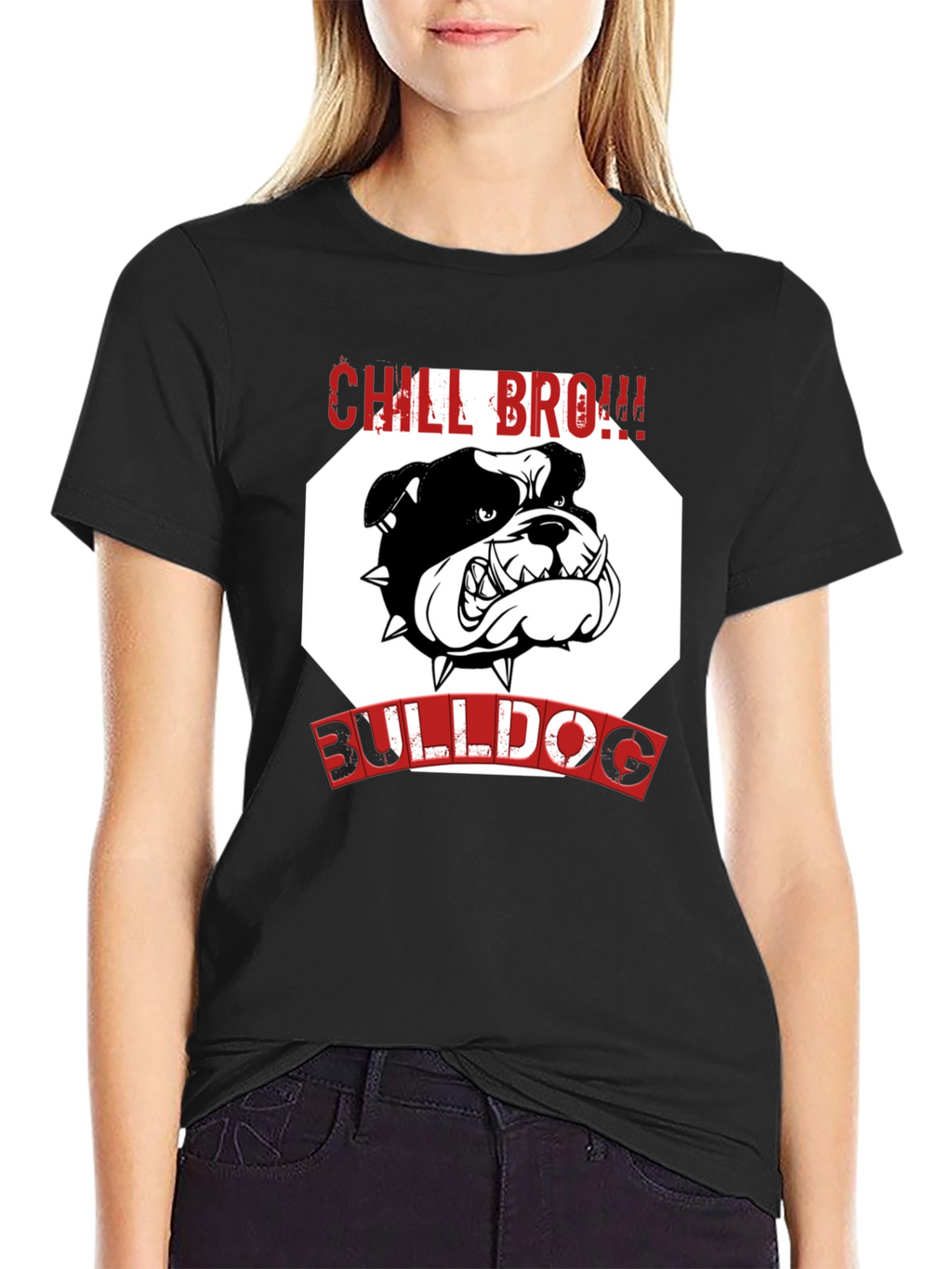 Chill Bro! Bulldog T-Shirt - Black