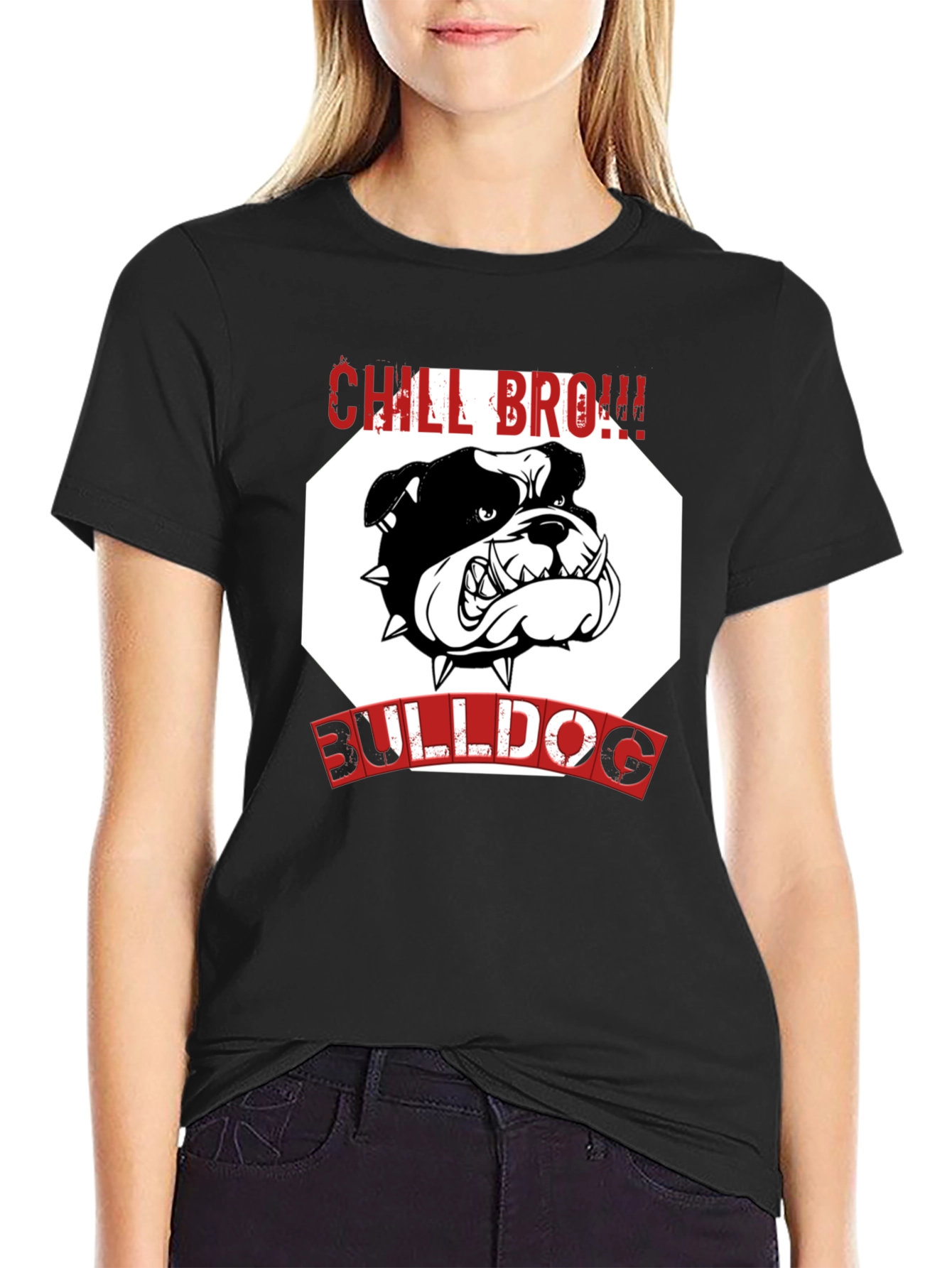 Chill Bro! Bulldog T-Shirt - Black
