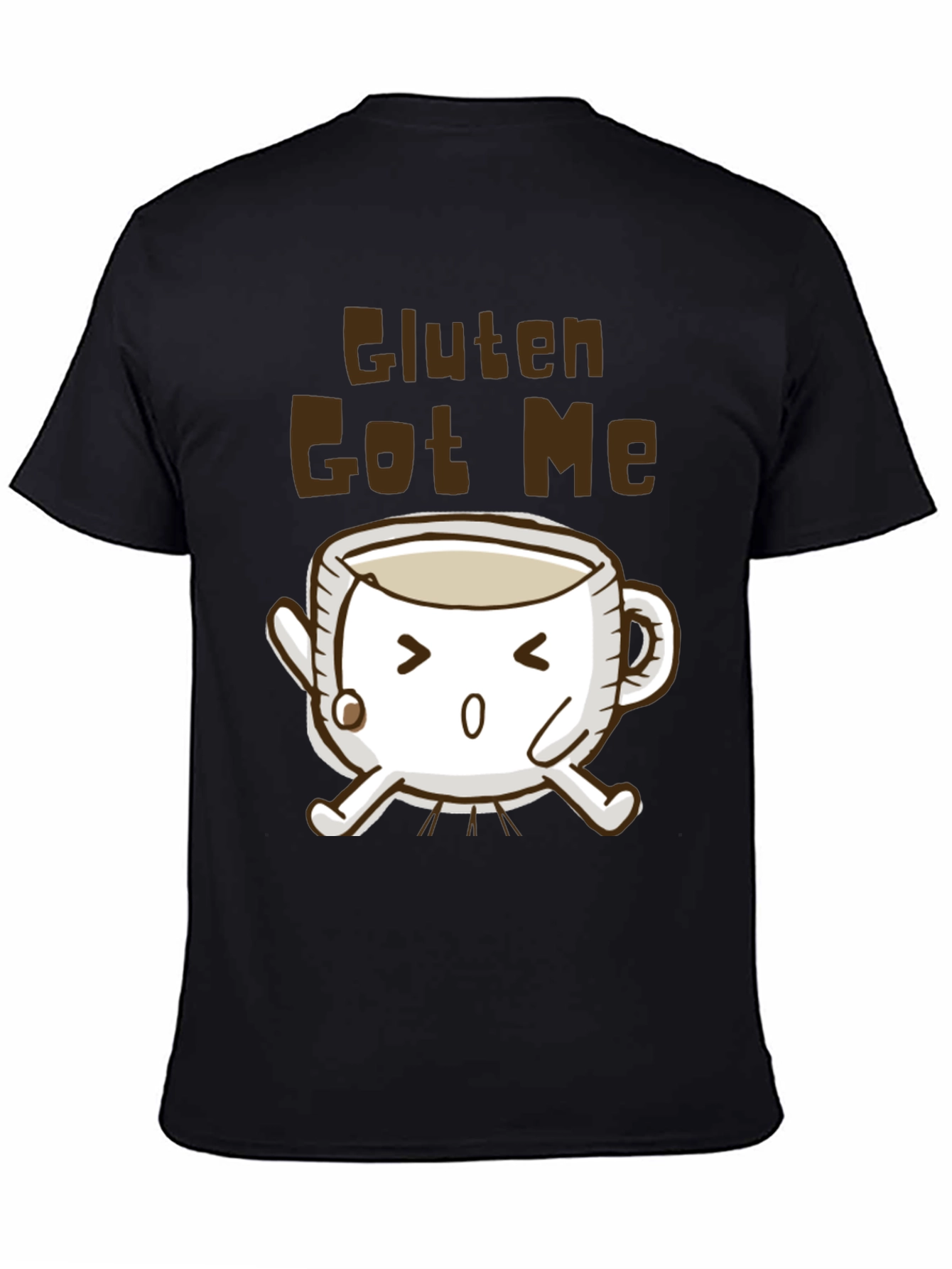 Gluten Got Me Mug Cartoon T-Shirt