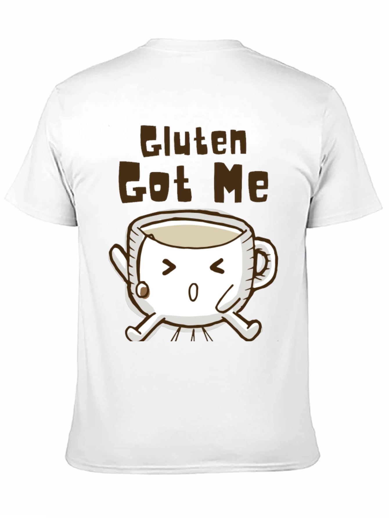Gluten Got Me Mug Cartoon T-Shirt