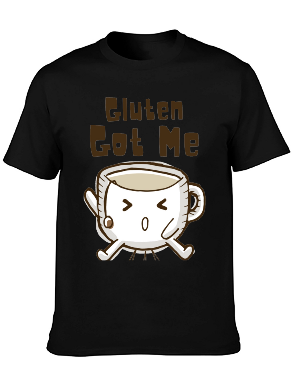 Gluten Got Me Mug Cartoon T-Shirt