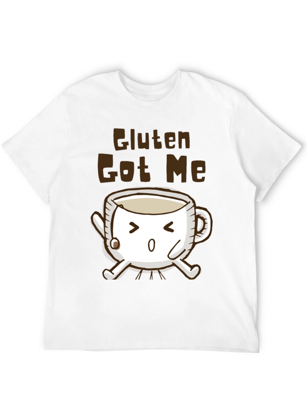 Gluten Got Me Mug Cartoon T-Shirt